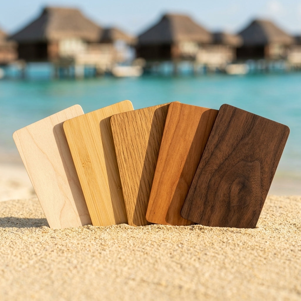 Eco-Friendly Wooden Hotel Key Card with RFID
